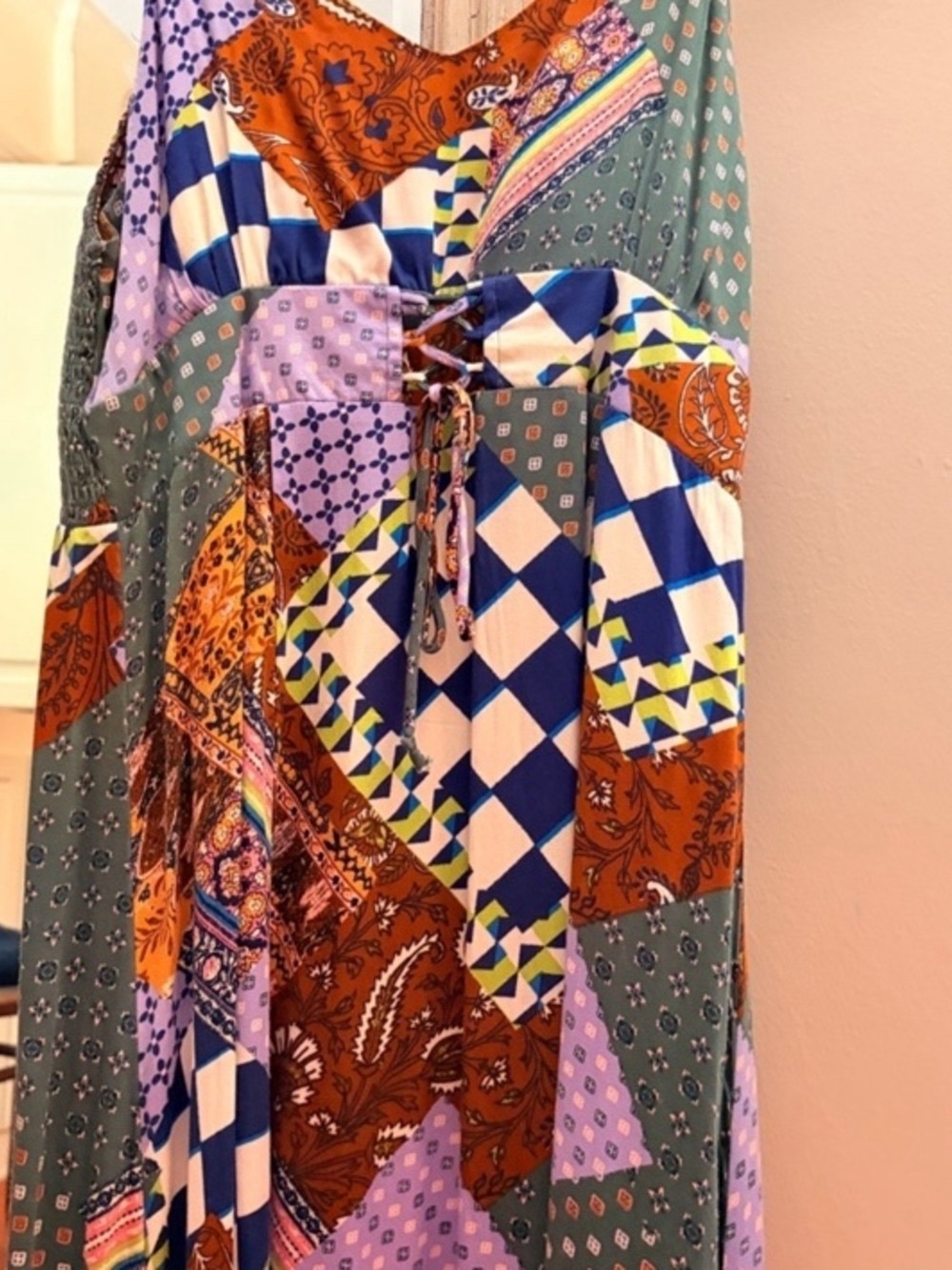 Rewind Multi-Print Boho Dress Patchwork - Picture 4 of 8